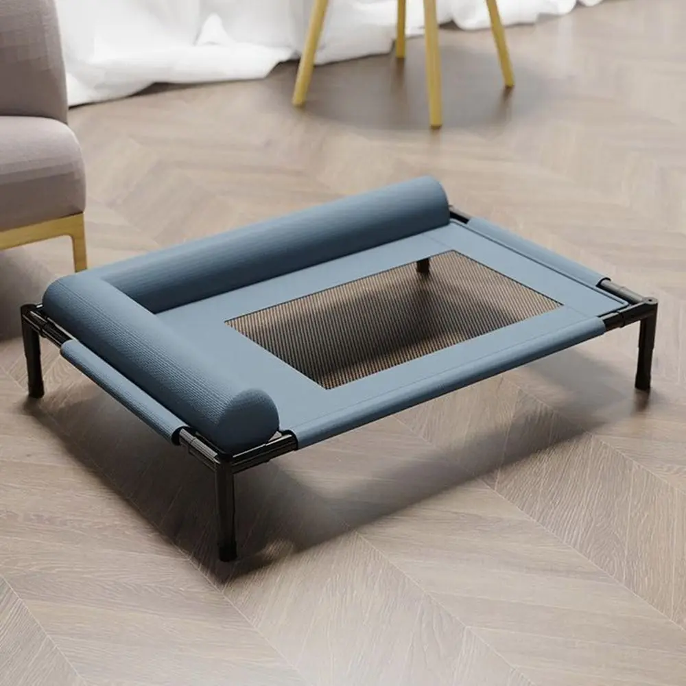 Washable Mesh Elevated Dog Beds Breathable Removable Dog Cooling Bed with Pillow Dog Cots Beds Cat Patio Sunbathing