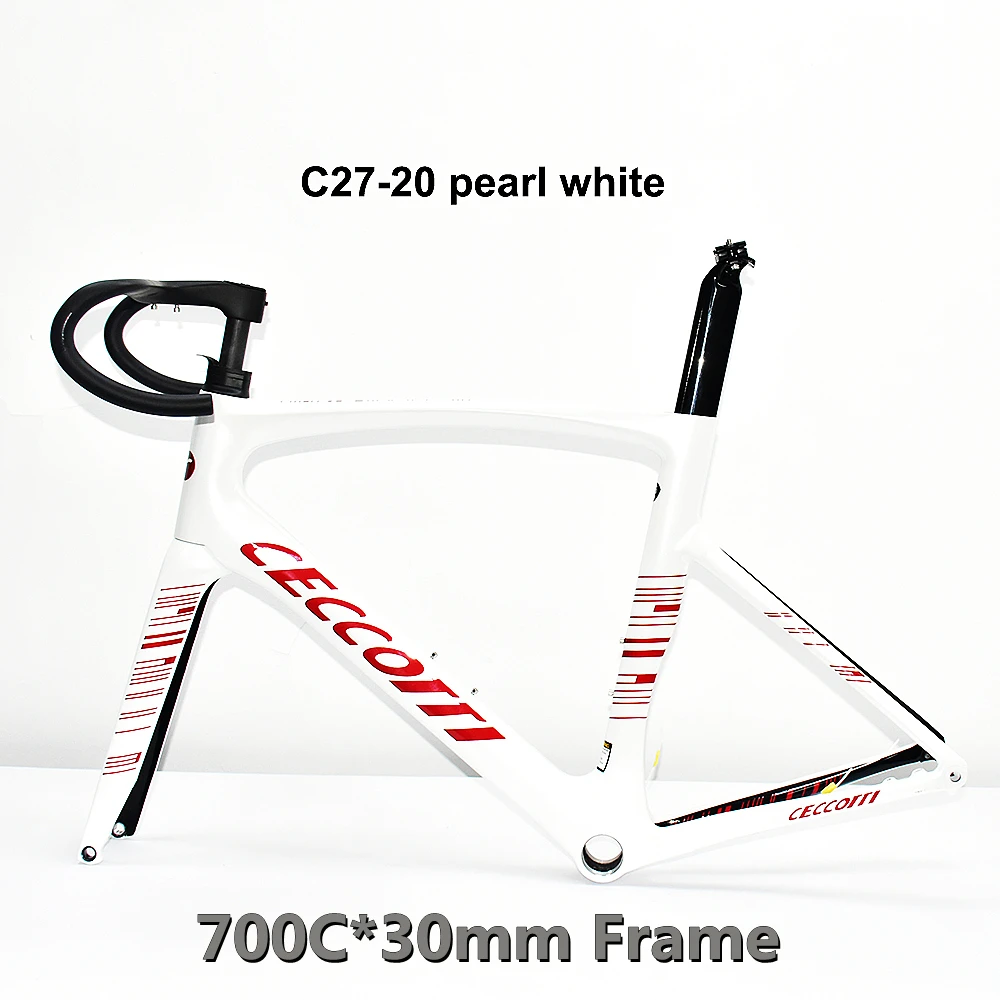 Carbon Disc Brake Frame, T47 Bottom Bracket, Road Bike, Full Internal Hidden Cable, Bicycle Frameset, Handlebar, New, 160mm