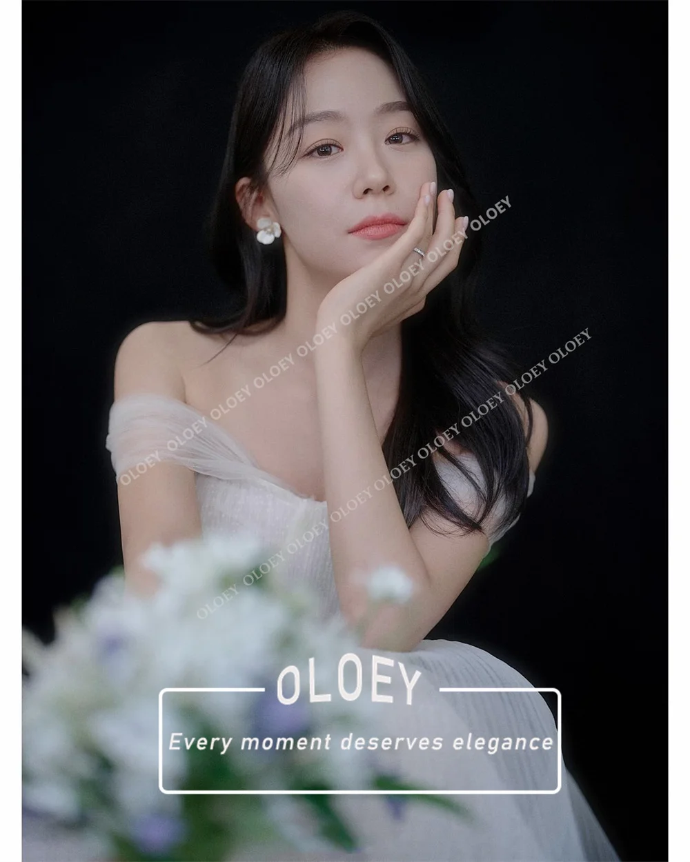OLOEY Unique Sweetheart Neck A-Line Wedding Dress with Detachable Sleeves Korea Photoshotot Floor Length Bridal Gown Customized