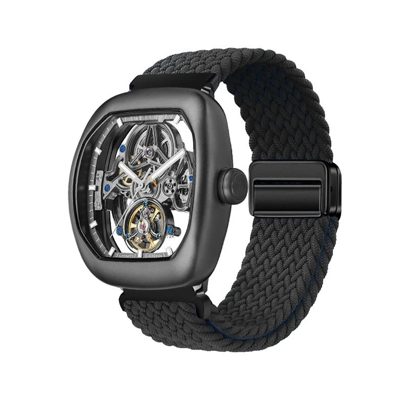 Minimalist Men's Business Waterproof Mechanical Watch with Fashionable Design and Hollowed Out Watch