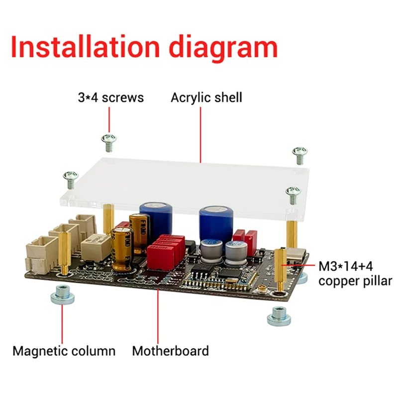 PHILE-2X ZK-QCC Qualcomm QCC5125 Bluetooth 5.1 Lossless Decoding Board APTX LDAC Audio Decoder Board