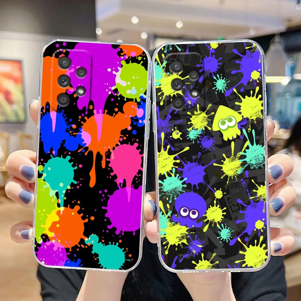 Clear Phone Case For Samsung A13 A20 A20S A21S A22 A23 A31 A32 A42 A51 A52 A53 A71 A72 A73 4G 5G Case Funda HOT Game S-Splatoon