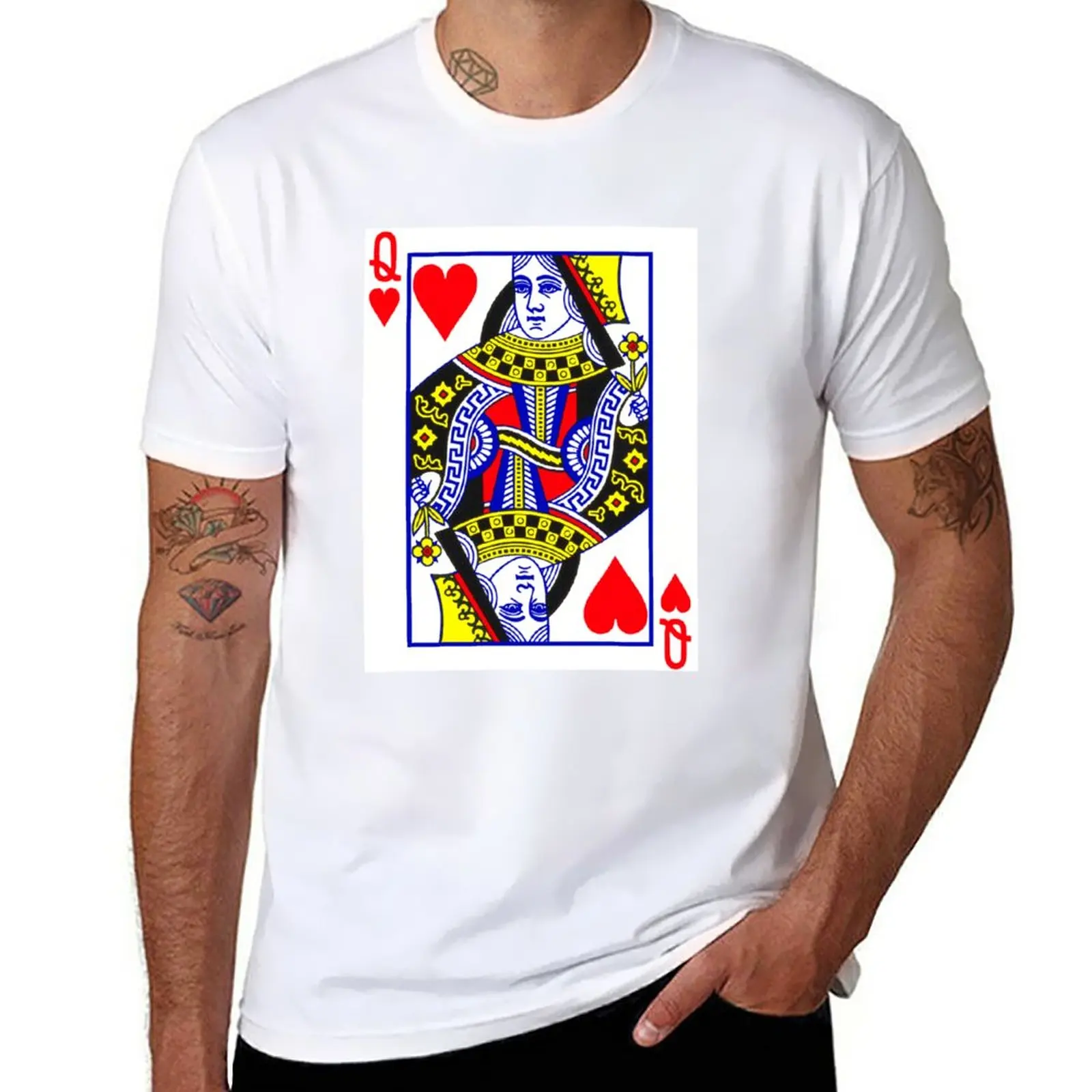 

New Queen of Hearts T-Shirt custom t shirts design your own summer top cute clothes tops Men's clothing