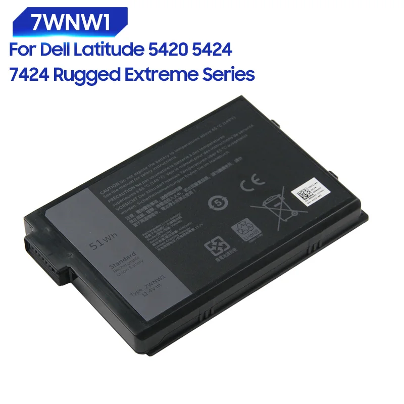 Replacement Battery 7WNW1 For Dell Latitude 5420 5424 7424 Rugged Extreme Series