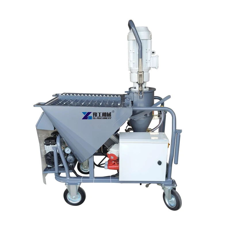 

Efficient Gypsum Wall Plastering Machine Cement Mortar Spray Pump Auto Rendering Sprayer Construction Site Equipment