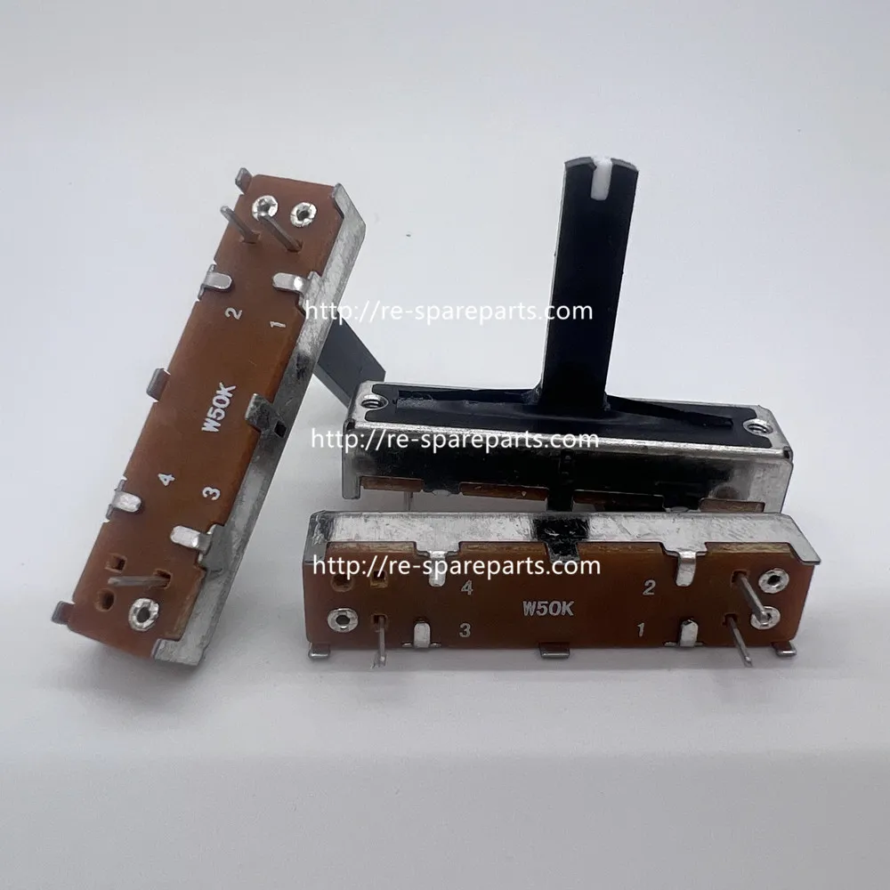 台湾製-35mm-35cm-スライドポテンショメーター-b10k-b20k-b50k-w50k-w100k-10mm-15mm-20mm-軸付き-10個-ロット