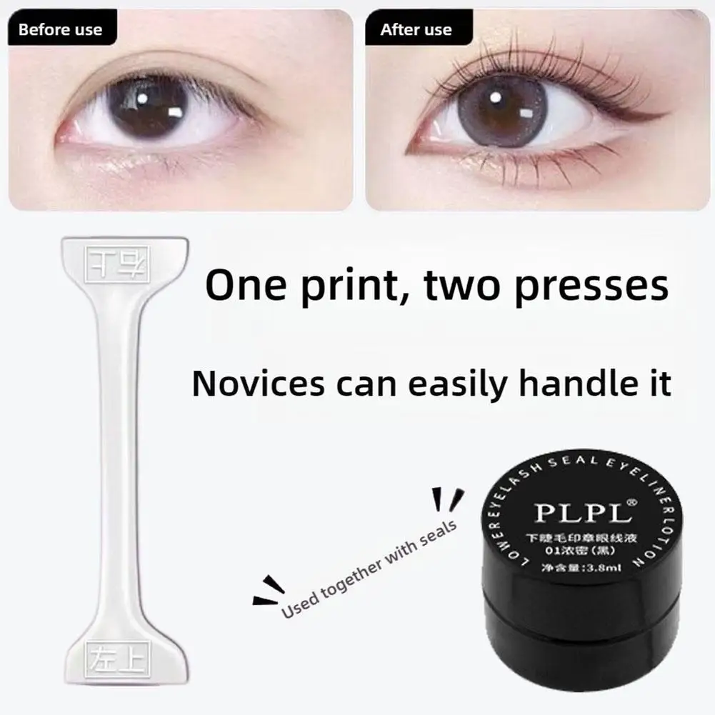 1 set wimperafdichting DIY onderste wimperverlenging stempels siliconen make-up tool voor beginners handige natuurlijke simulatie mascara stick