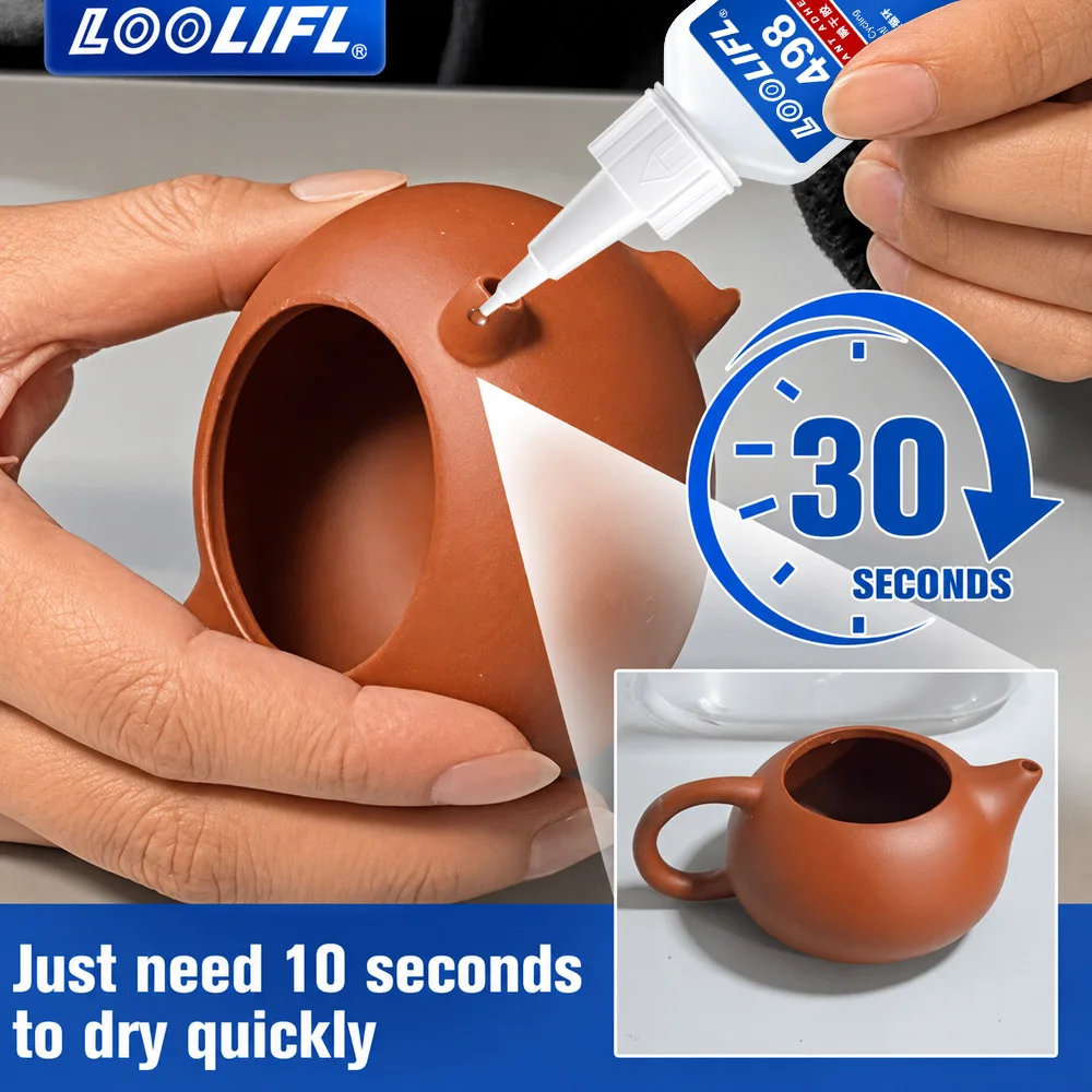 Loolifl-498-20Ml Industrial-Grade Quick-Drying Glue, 3-Second Fast-Drying Glue with High Strength, Suitable for Metal, Plastic, and Rubber, Waterproof and Impact-Resistant, Specialized for Electronic and Automotive Repairs