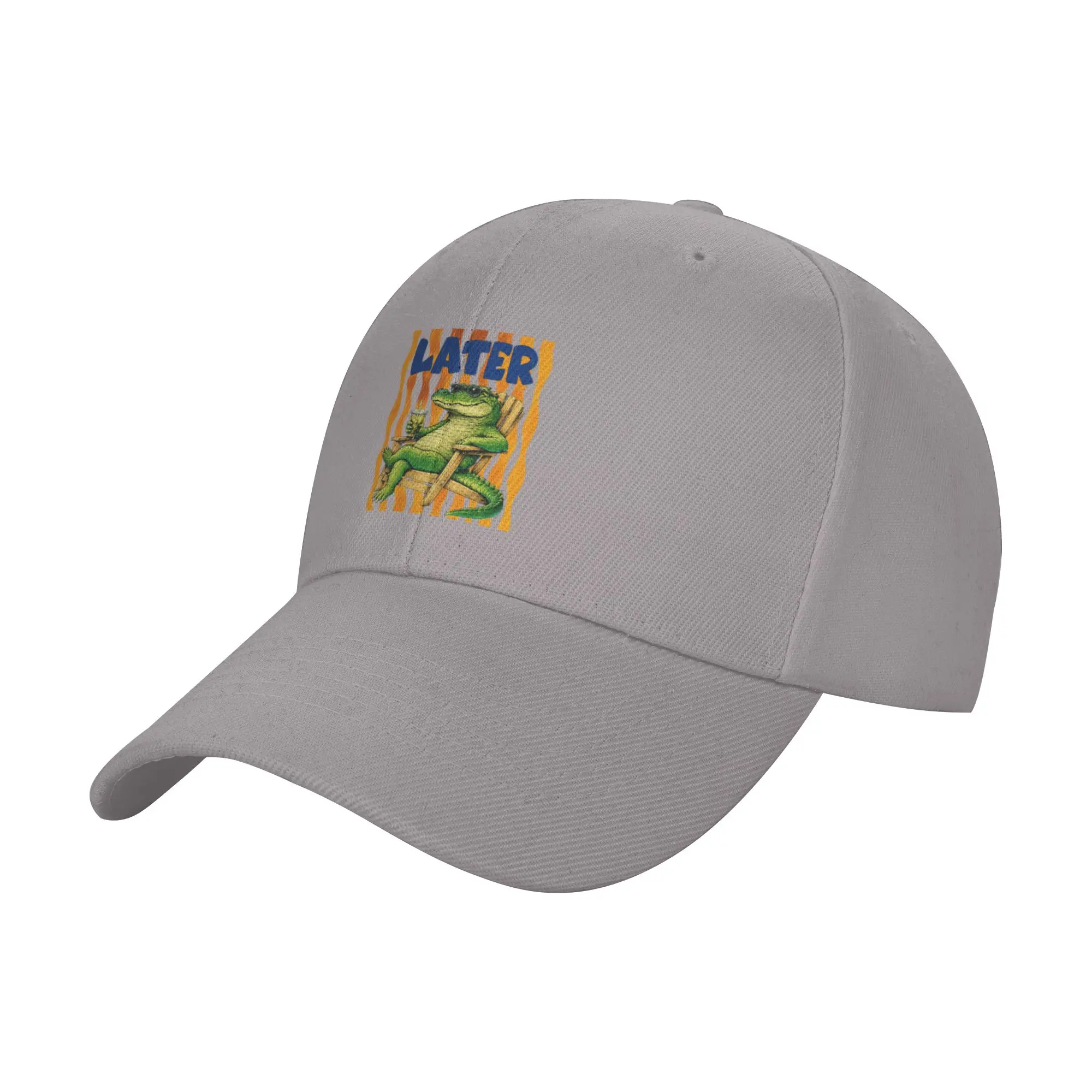 Hot Sale Sunglasses-Wearing Alligator Relaxing Baseball Cap  Plain Caps For Women  City Tour Caps For Women