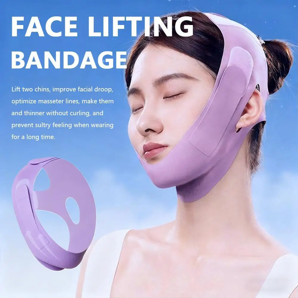 قابلة لإعادة الاستخدام الوجه التخسيس ضمادة الخامس خط الوجه المشكل الذقن الخد رفع حزام تدليك الوجه حزام النساء الجمال الوجه أدوات العناية بالبشرة #1