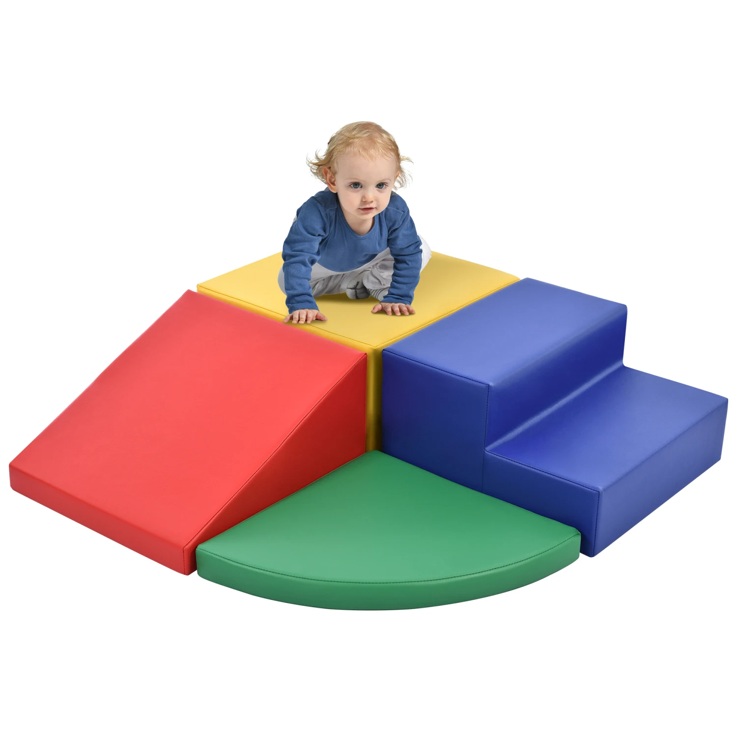 Soft Climb and Crawl Foam Playset, Safe Soft Foam Nugget Block for Infants, Preschools, Toddlers, Kids Crawling and Climbing Ind