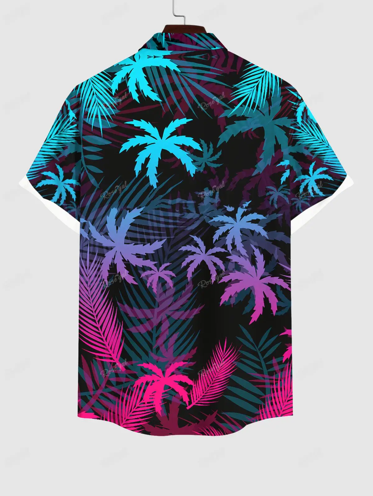 Outfit for Couples vestidos dress платье женское 2024 Ombre Coconut Tree Palm Leaf Print Plus Size Matching Hawaii Beach