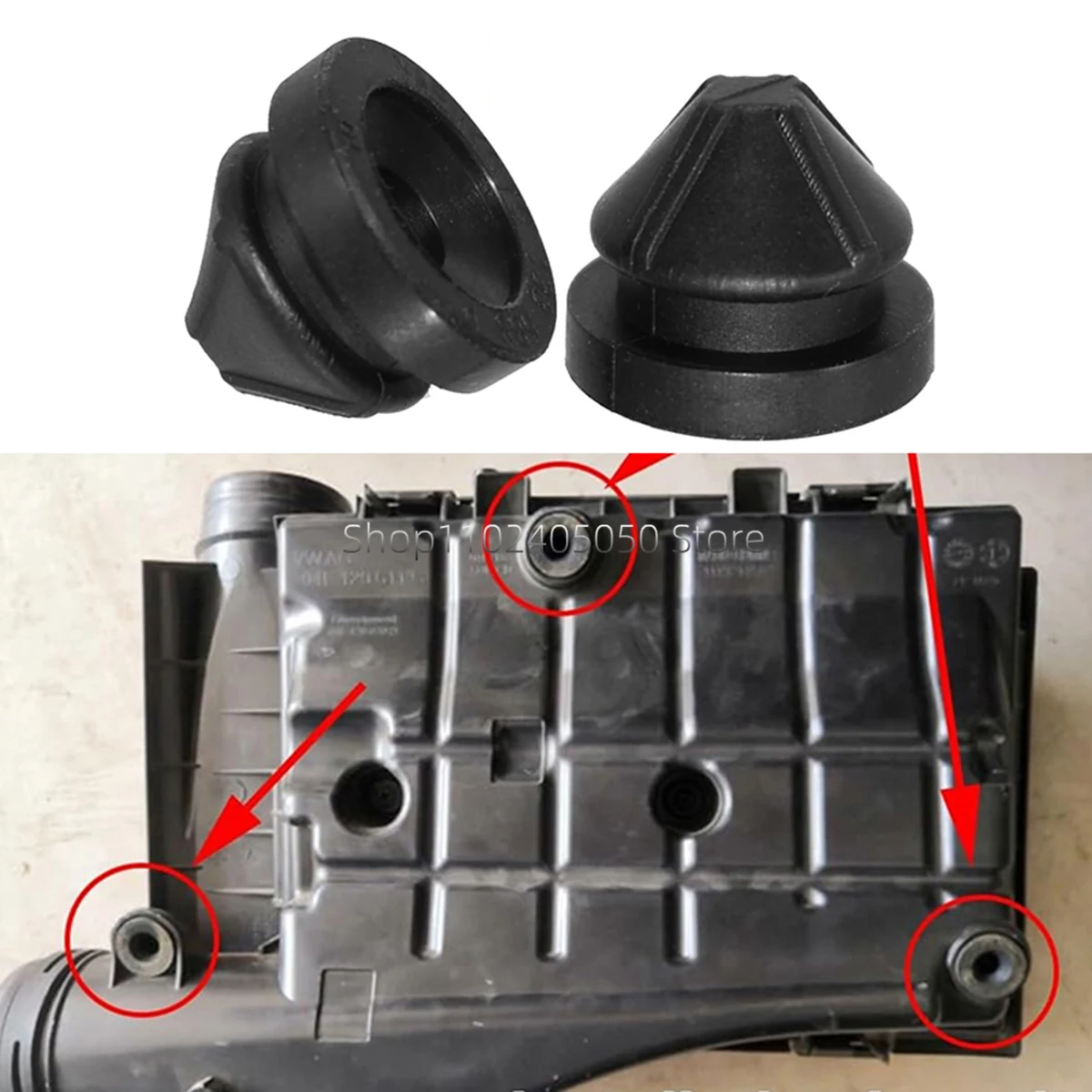 Car Engine Air Filter Housing Grommet Cover Pad Rubber 07C133588 Accessories for Audi A1 A3 Q3 VW Golf Passat Buffer Cushion