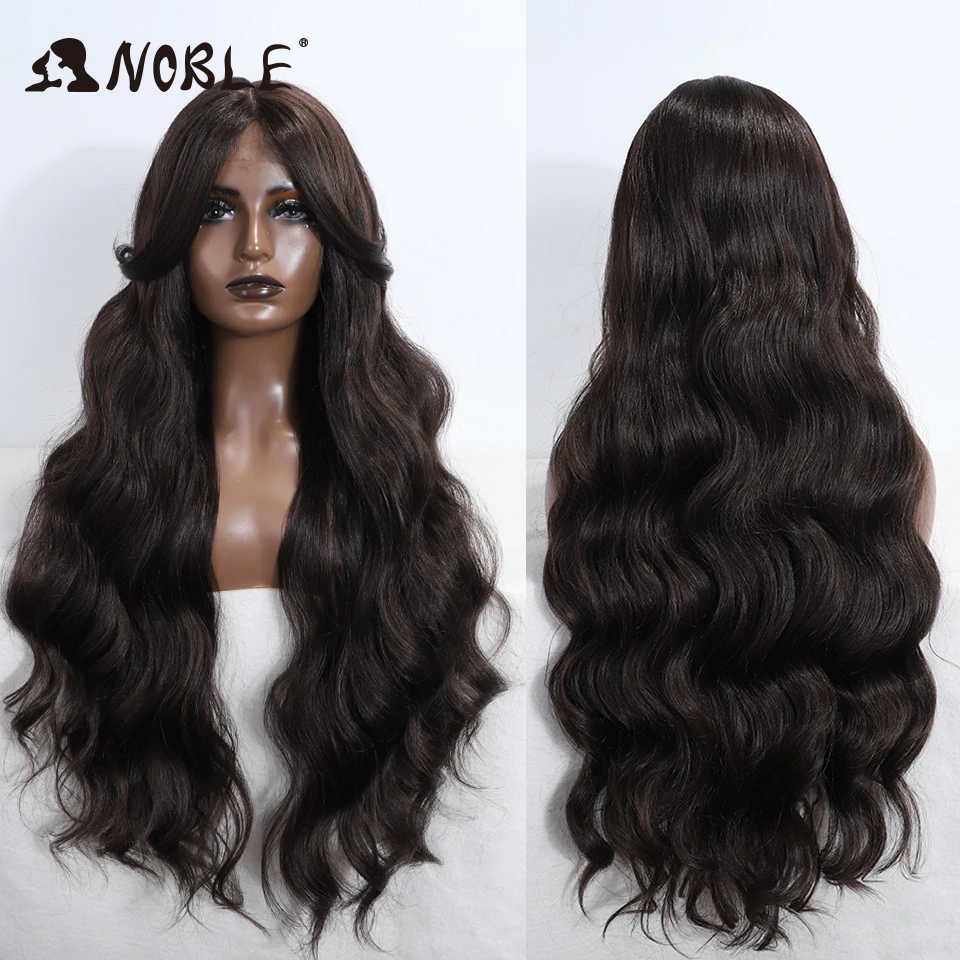 

Noble Lace Front Wig Water Wave 34 Inch Brown Wig Loose Deep Wave Frontal Wig Lace Wigs For Women Synthetic Lace Front Wig