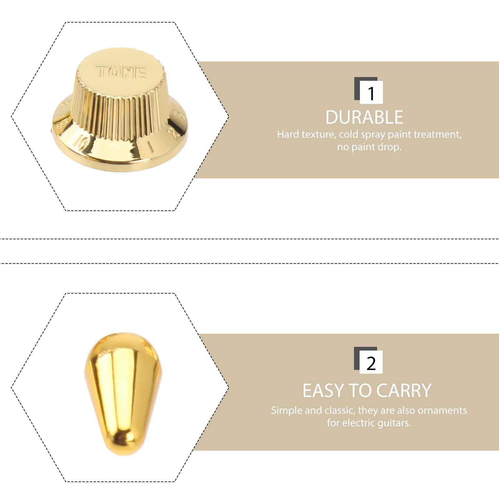 

Pickup Shell Guitar Cover Knobs Electric Tip Replacement Parts and Accessories Gold