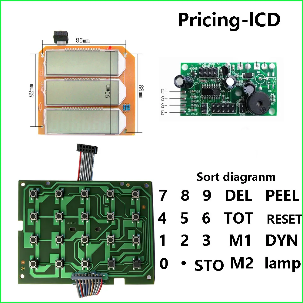 Home-made electronic scale accessories motherboard circuit board led LCD black-and-red display DIY