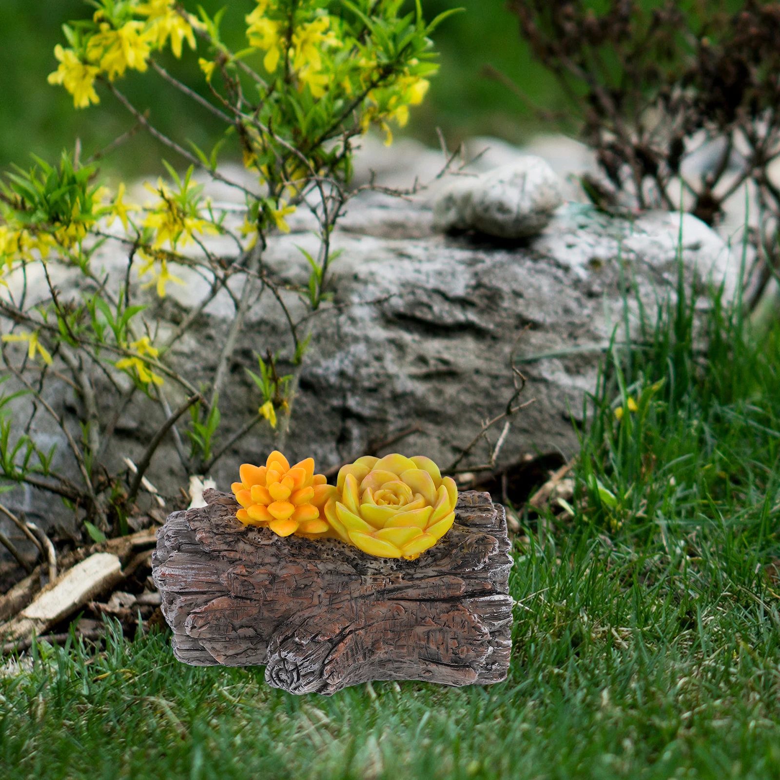 Artificial Tree Stump Key Hider Resin Sturdy Hidden Key Storage Box Outdoor Garden Yard Safe Concealment Artificial Tree Stump