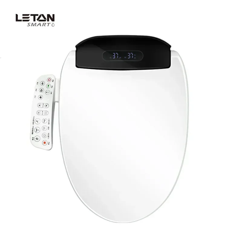 2025Leton Bathroom WC Automatic Electronic Soft Closing Bidet Heated Toilet Seat Ceramic One Piece Smart Toilet Seat Cover