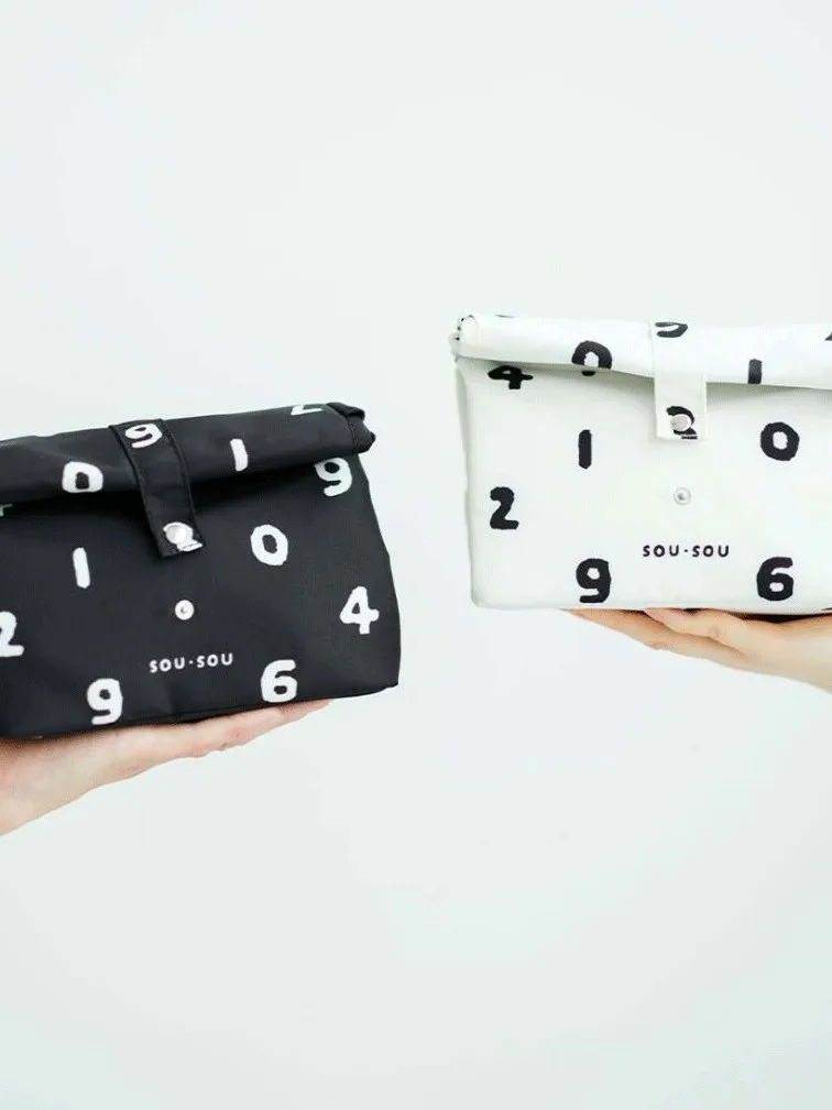 SOU Digital Foldable Lunch Bag Magic Tape Cold Keeping Outdoor Picnic Bento Box Handheld Aluminum Foil Material Backpack