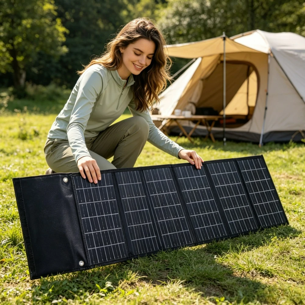 Fishing Hiking Cycling Use 90W 50W Foldable Portable Solar Charger Waterproof ETFE Solar Panel Dual USB DC Output Outdoor