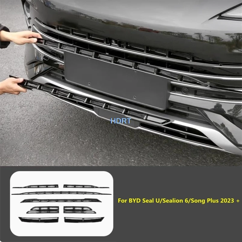 Image of For BYD Seal U/Sealion 6/Song Plus 2023 + Car Front Bumper Racing Grille Condenser Cover Insect Screen Anti Bug Net Accessories