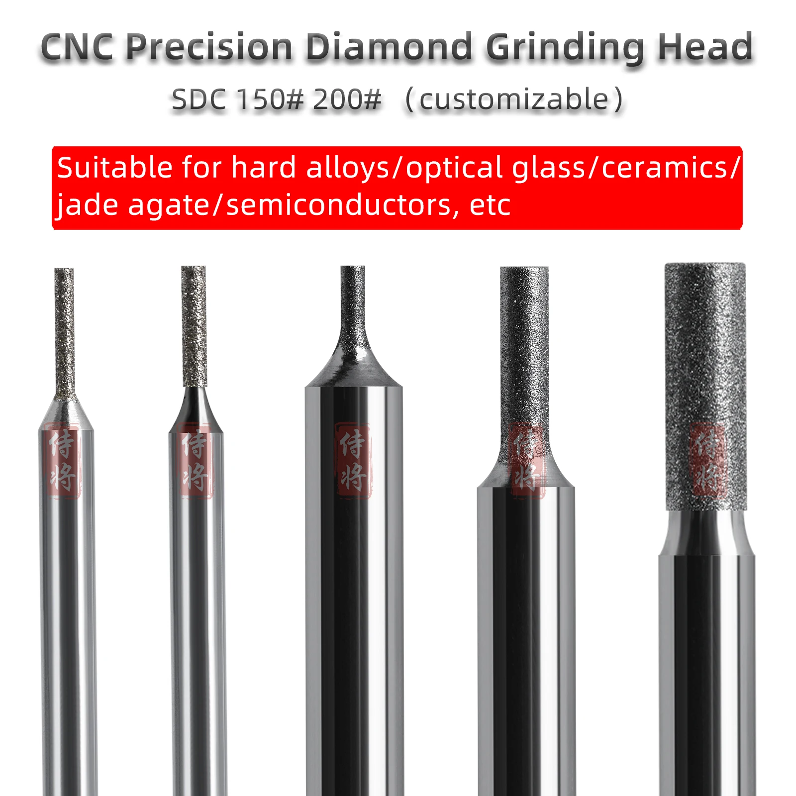 

Прецизионный станок для ЧПУ-обработки 150 # 200 # Алмазная шлифовальная головка SDC для внутренних отверстий, настраиваемая под заказ