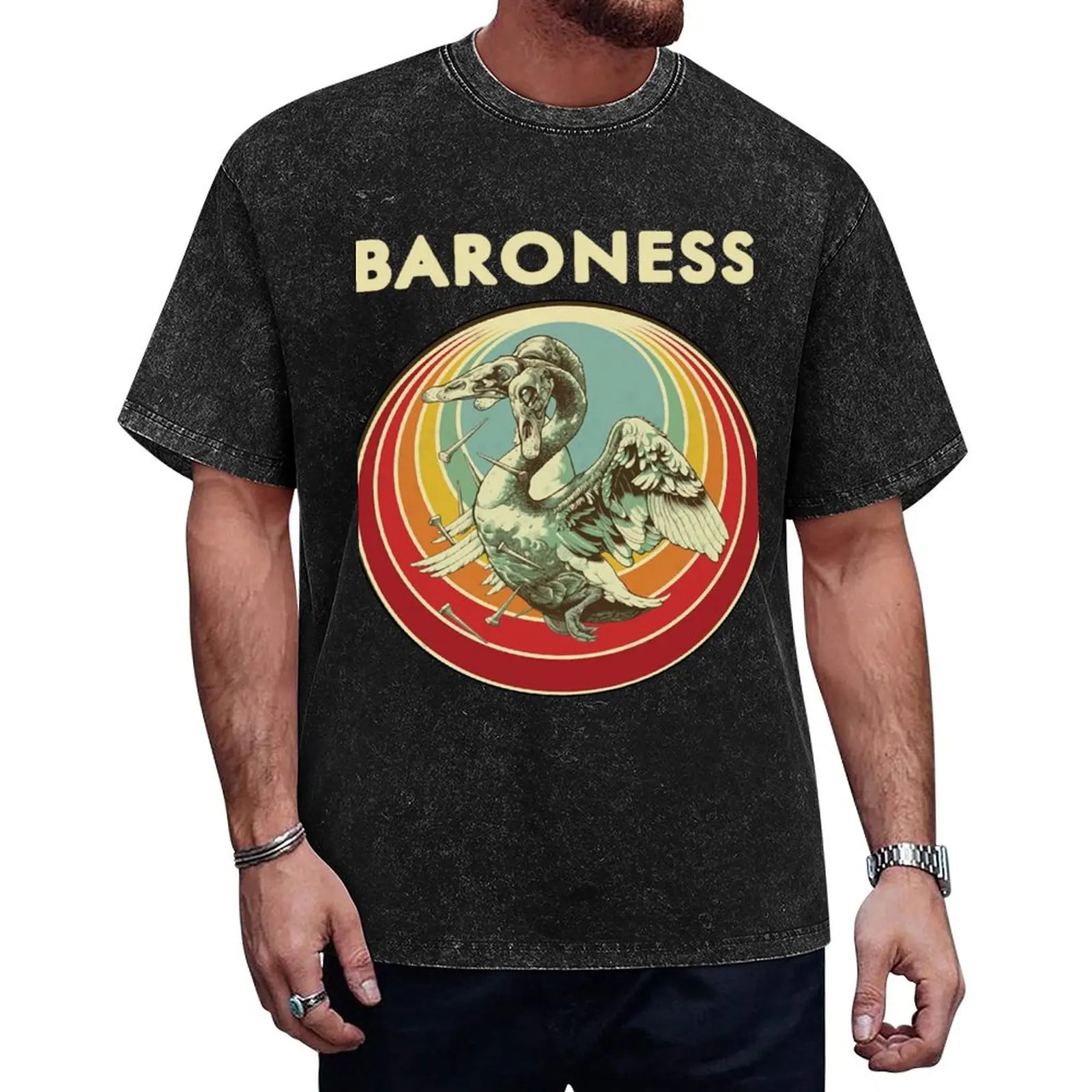 

Retro Baroness Ogeechee Hymnal Metal Music Band T-Shirt sports fans croswit shirt man heavyweights men workout shirt