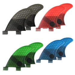 UPSURF-FCS Twin Fins GL Surfboard Fins, Honeycomb, Fiberglass, Double Tabs, Base Rear Fins, Surfing Board Accessories