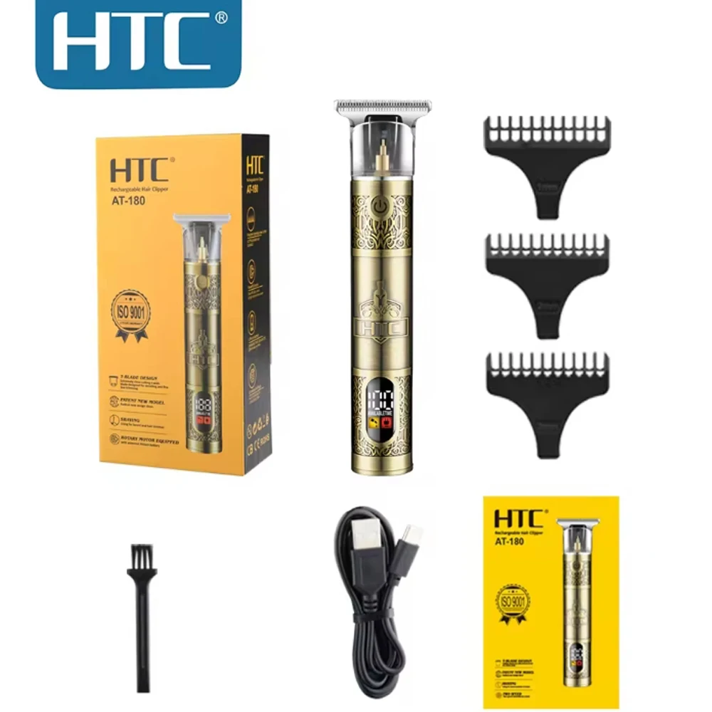 Htc At-180 Professional Hair Clipper Hair Trimmer For Barber Detail Zero Cutting Machine