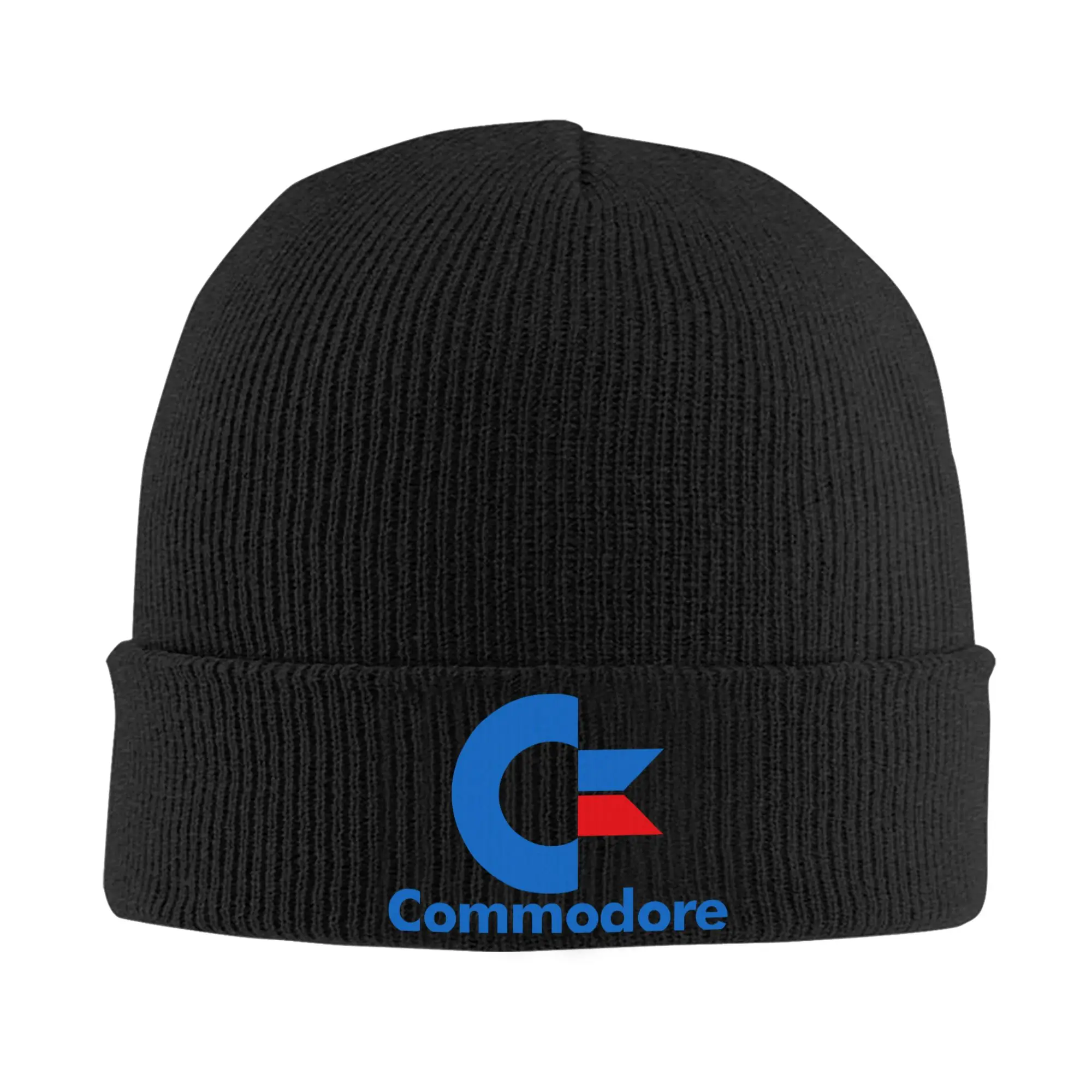 Custom Commodore C64 Game Beanie Cap Unisex Winter Warm Bonnet Homme Knit Hat Fashion  Computer Geek Skullies Beanies Cap
