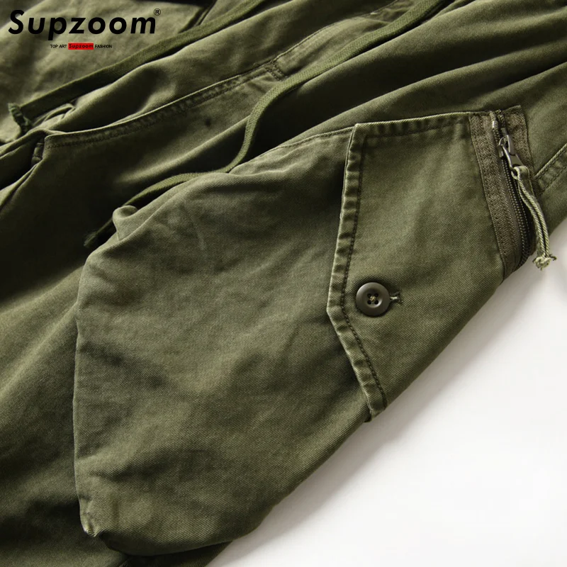 Supzoom New Arrival Hot Top Fashion Loose Cotton Pockets Selling Brand Overalls Multi Bag High Street Casual Winter Cargo Pants