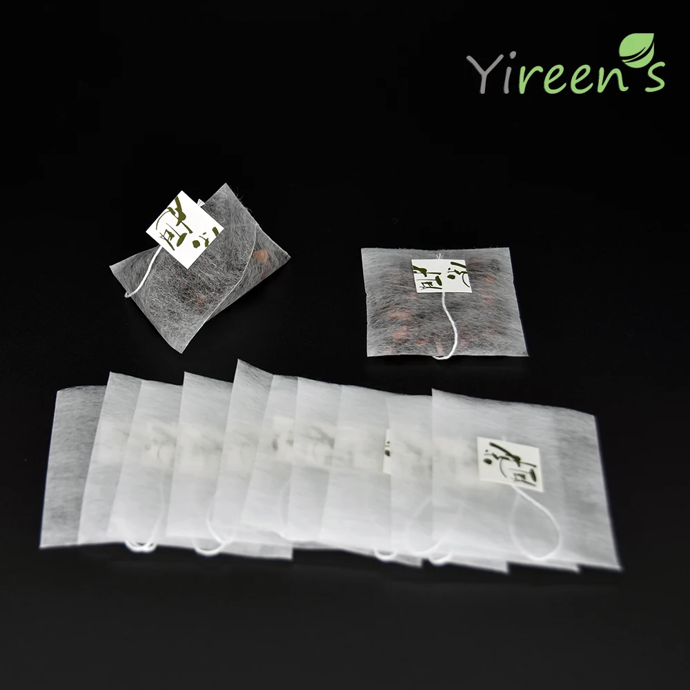 

58 X 70mm 10000pcs Non-woven Fabric Corn Fiber Tea Bags Environment Protection Pyramid Shape Filters For Herbal Medicine