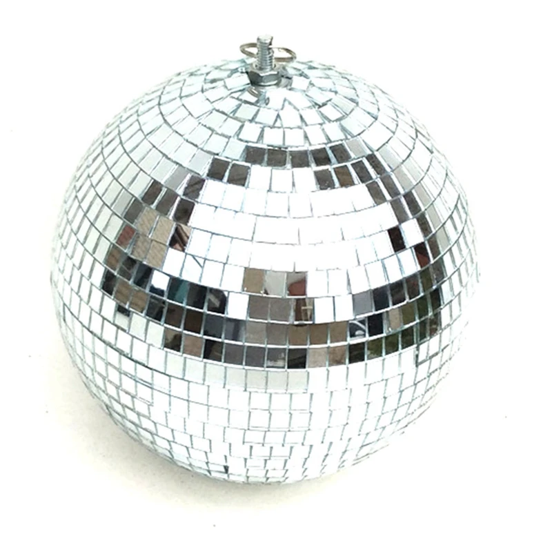 

2X Colorful Stage Lighting Effect 8 Inch 20Cm Disco Mirror Glitter Ball Lightweight Silver Christmas Party Decor