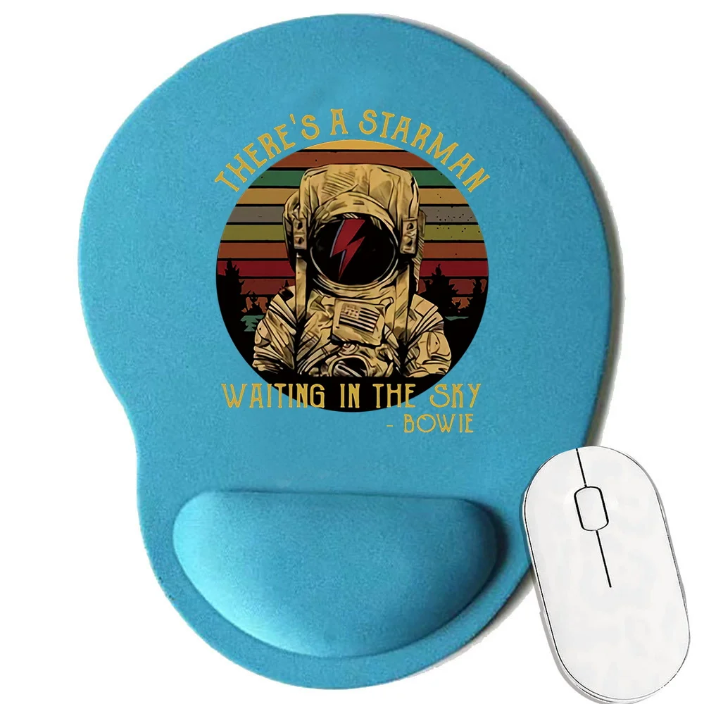 Ergonomic Blue Color Mouse Pad Wrist Pad Pew Series Silicon Gel Non-slip Streamline Wrist Rest Support Mat Computer Mousepad