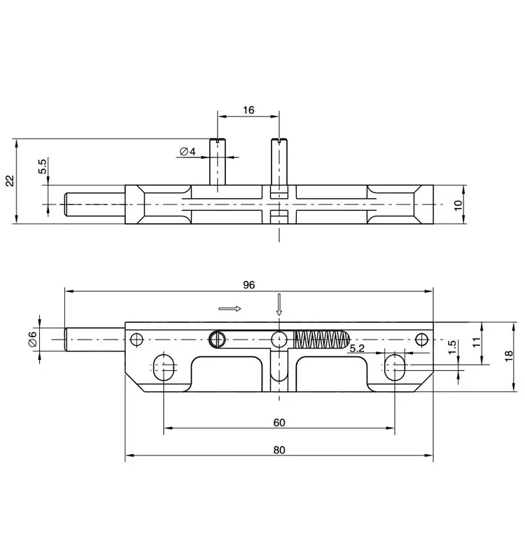 Zinc Alloy Automatic Spring Latch For Door Of Equipment Door Bolt