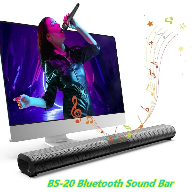 Bluetooth Wireless Speaker Sound Bar Subwoofer RGB Color Light Surround Stereo Home Theater Remote Control TV Bluetooth Soundbar