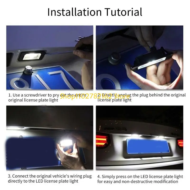 

547B License Plate Light Lens LED Number License Plate Light Lamp Replacement