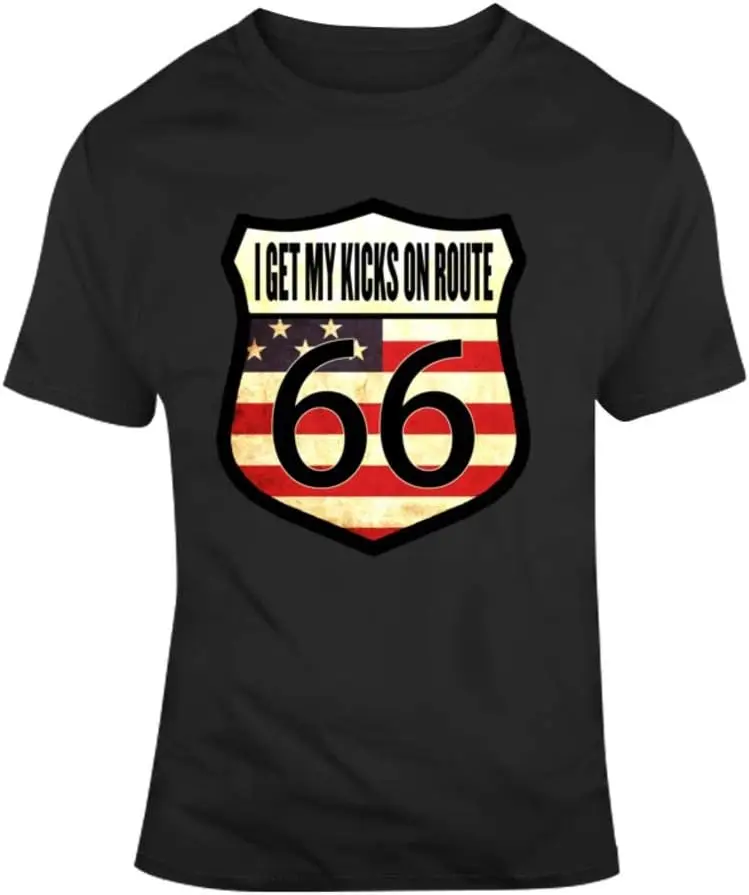 Route 66 Historic Route I Get My Kicks On Route 66 Main Street of America Classic T Shirt