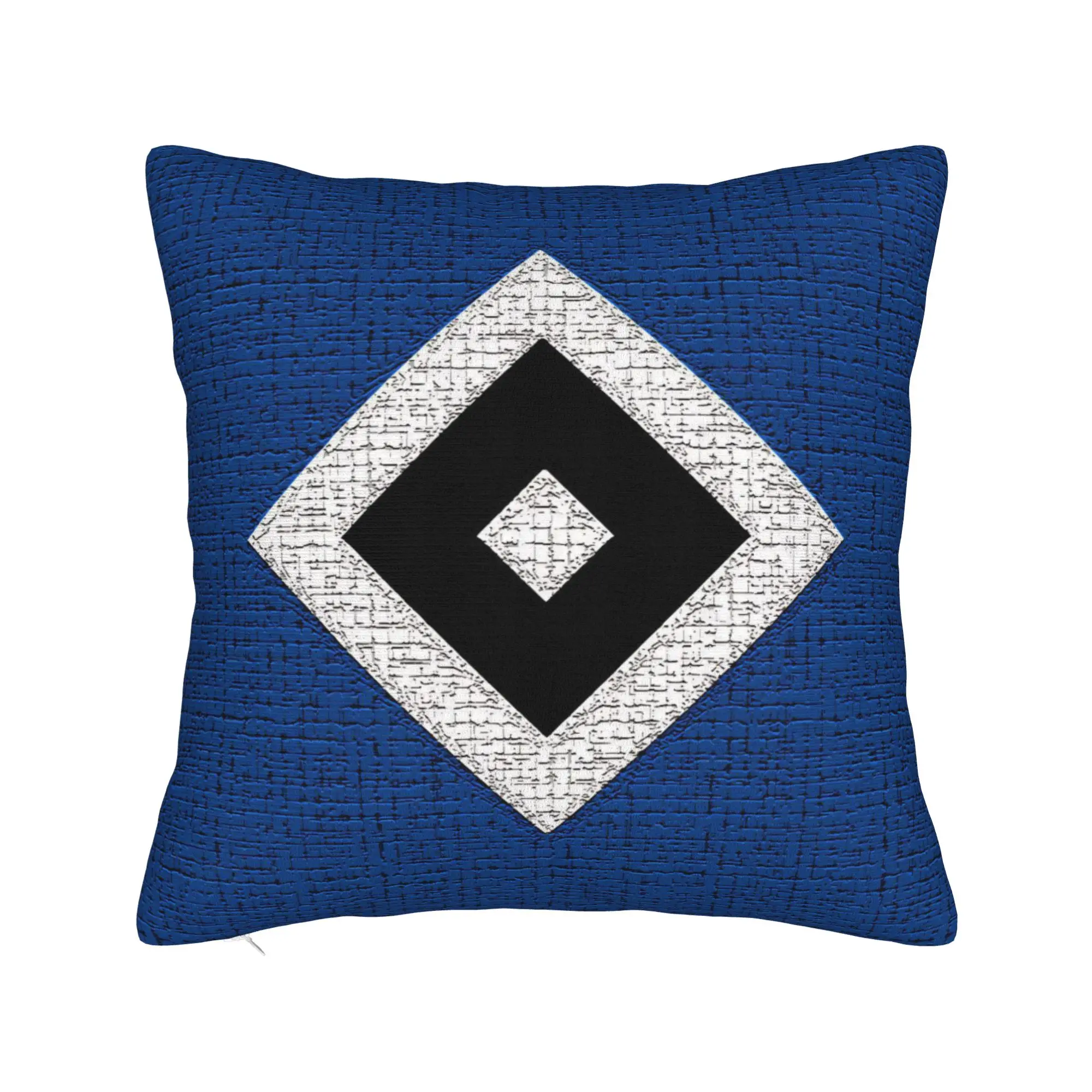 Blue Diamond HSV Soccer Square Pillow Cases Hamburgers SV Bundesligas Cushion Covers Custom Zippered Pillowcase for Sofa 40x40cm