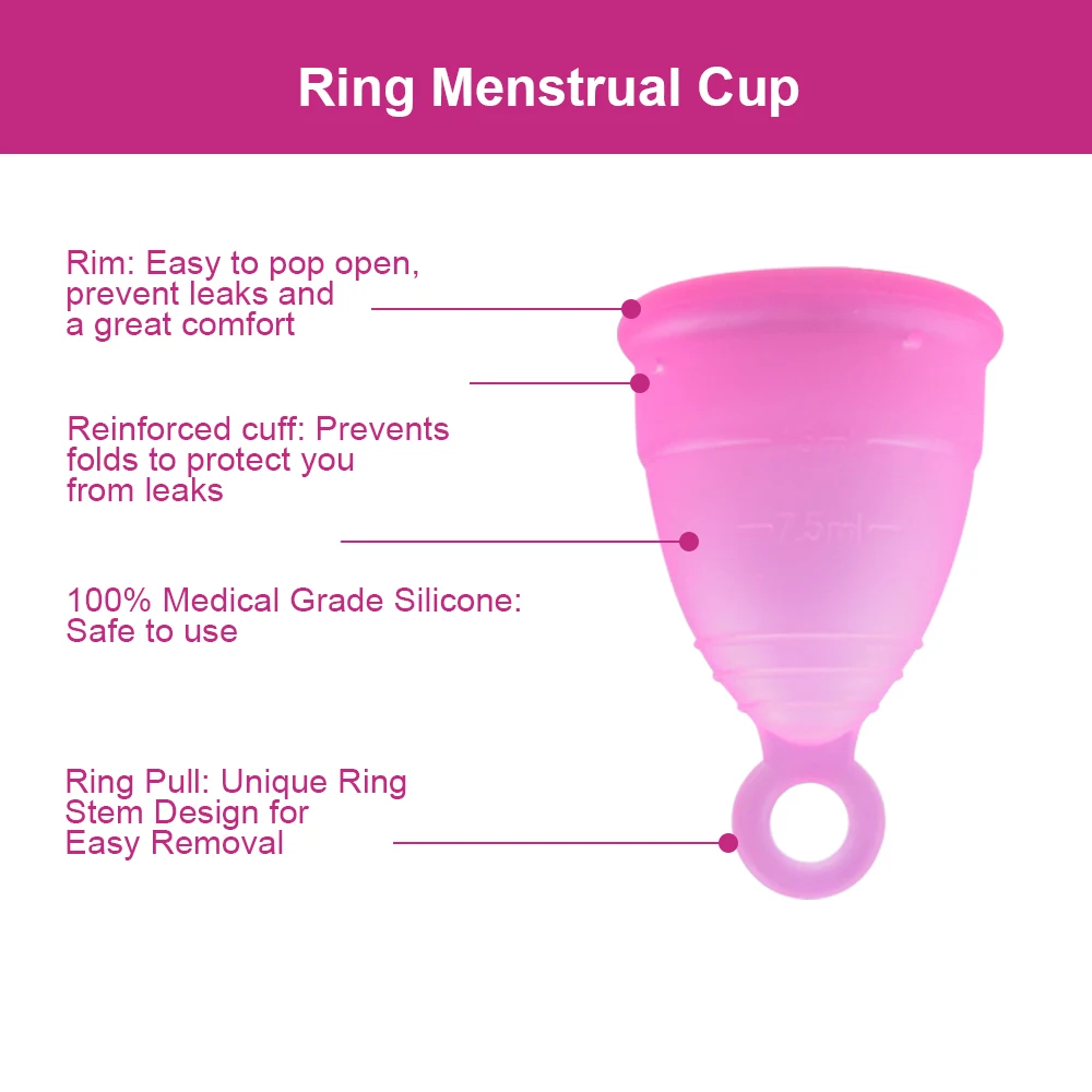 Feminy Medical silicone menstrual cup with menstrual cup electric sterilizer