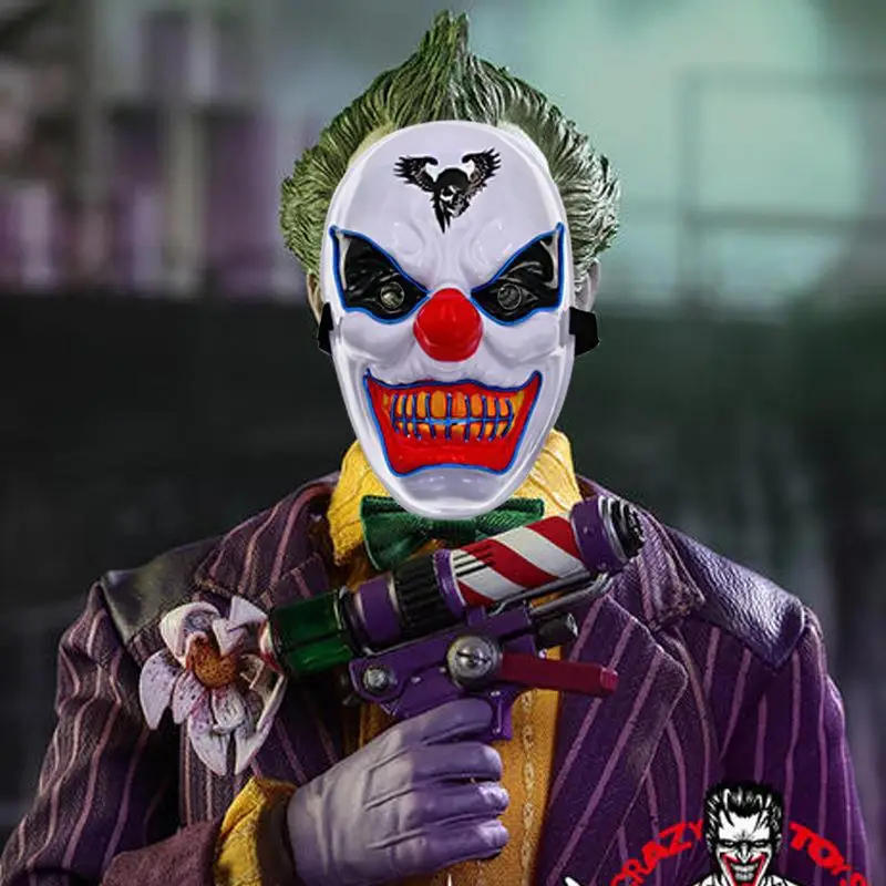 eletrônicos mais vendidos Joker yellow teeth adult clown LED glow mask Halloween fluorescent show grimace mask the same