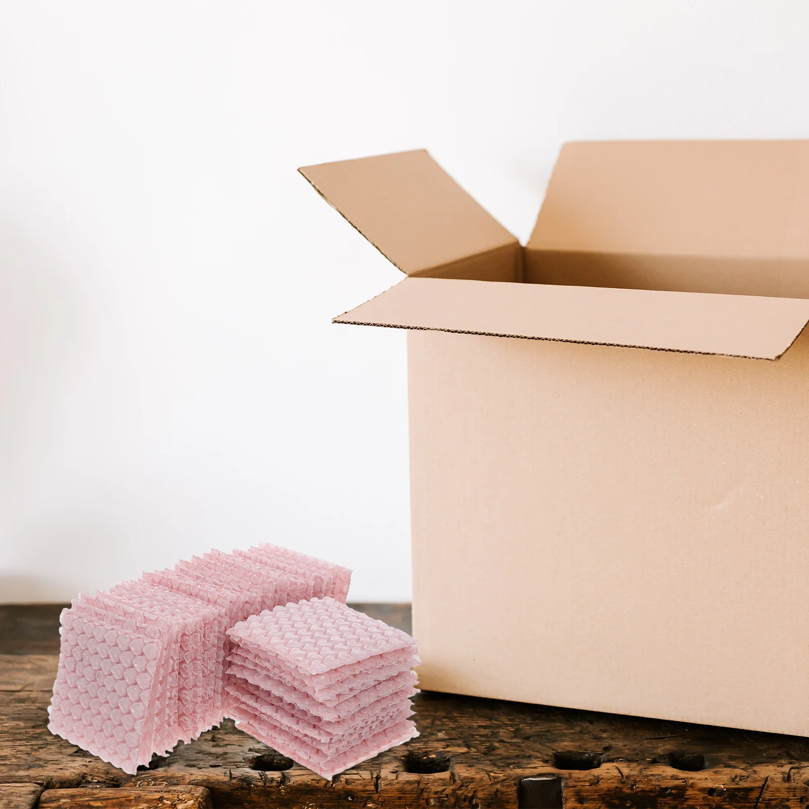 50 قطعة من مغلفات وسائد الحشو الواقية المقاومة للصدمات على شكل قلب وردي لتغليف المجوهرات والبريد