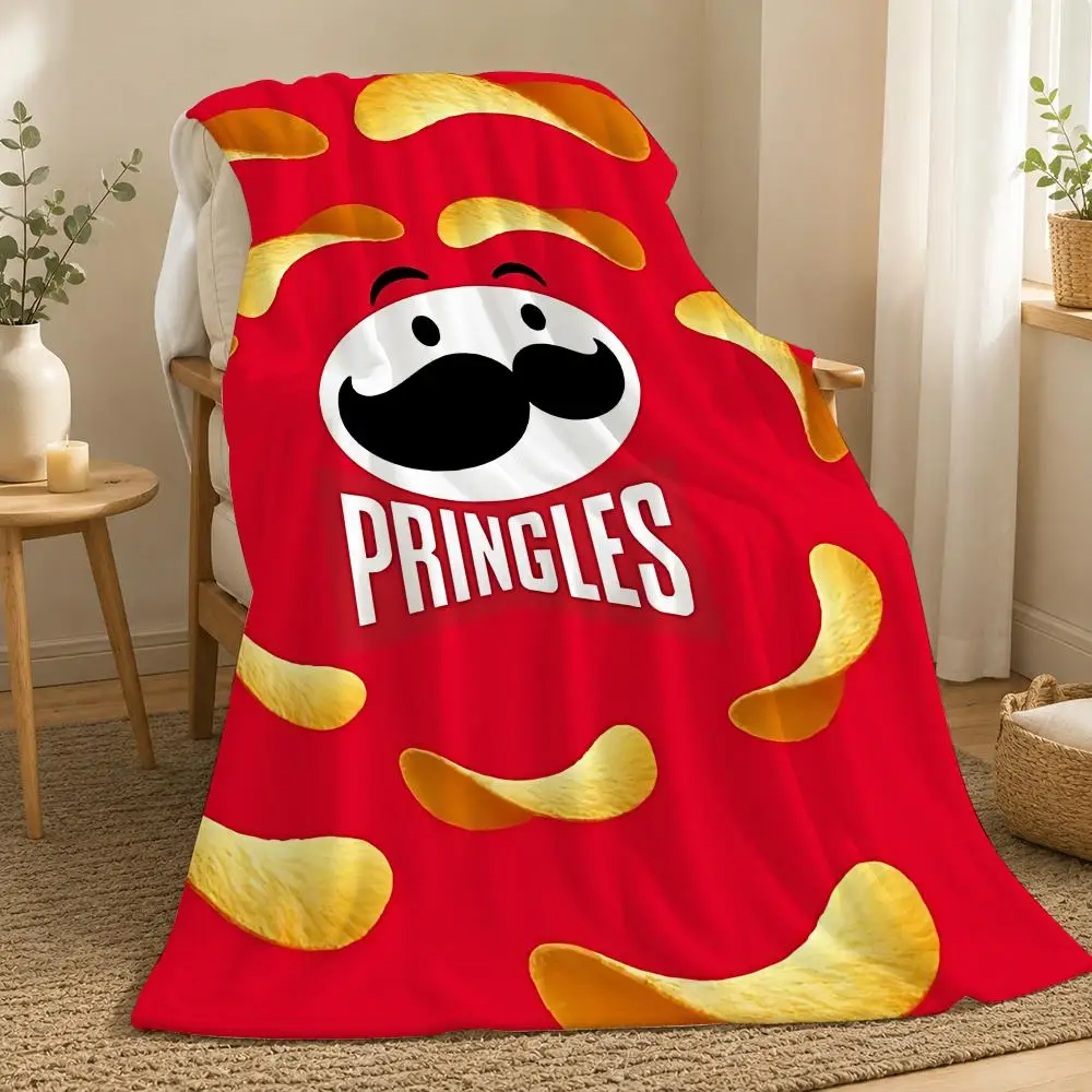 Manta de franela Pringles Fashion Throw de 240 g, adecuada para sofás, camas, oficinas, exquisitas mantas para regalo