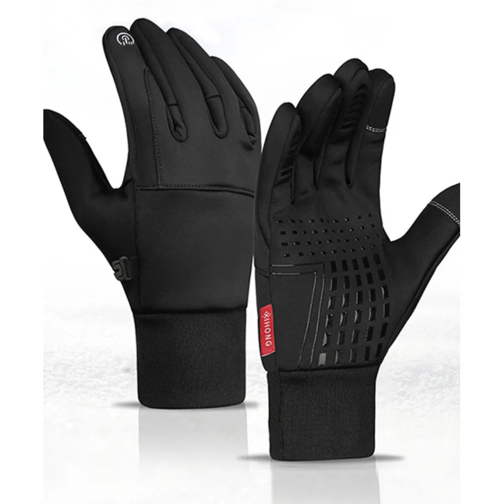Guanti invernali da uomo per ciclismo all'aperto 2024, antivento, impermeabili, caldi con touchscreen in velluto_voghion.com