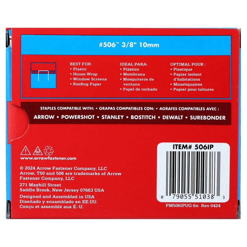 (2 pack  84-776 T50 Staples 3/8" 5000Pkg 4@ 1250