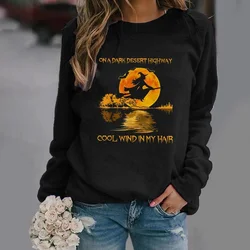 Funny Witch Cool Pattern Printed Sweater Women's Personalized Creative Pullover Fashion Outdoor Streetwear Long Sleeve Pullover