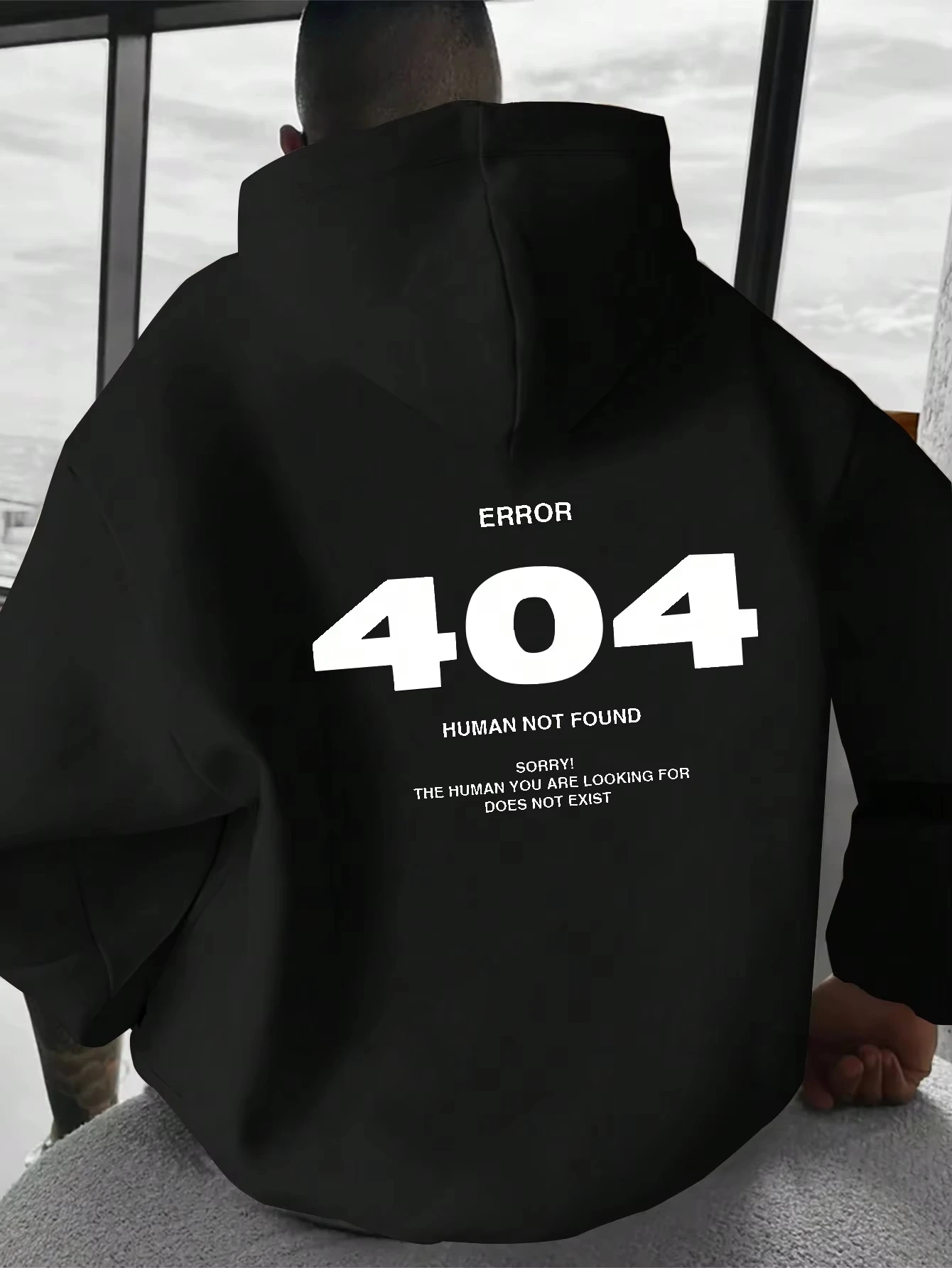 2026 ERROR 404 HUMAN NOT FOUND Men Women Hoodie Pullover Outdoor Street Casual Sport Hip-Hop Autumn_Winte