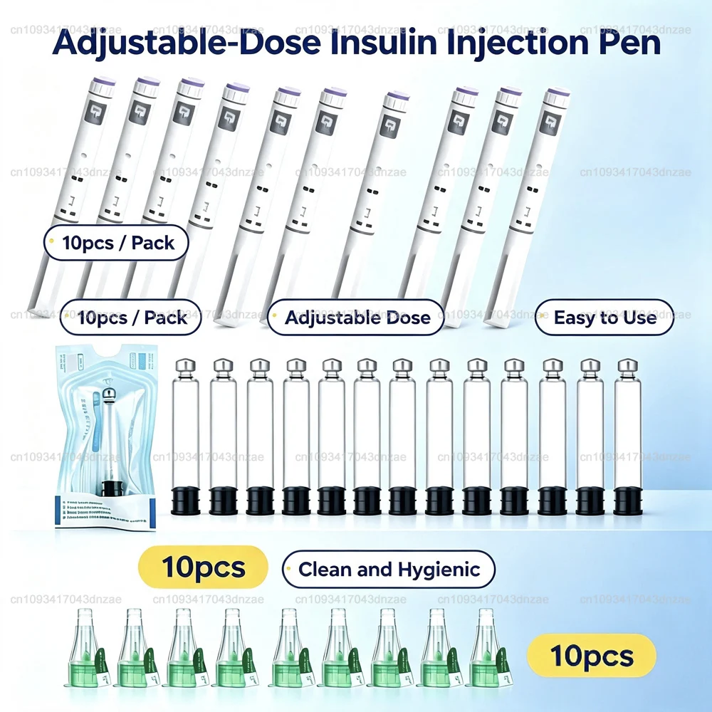 A Set Of 10 Disposable Magic Pens, Beauty Pens, And Adjustable-Dose Injection Pens (Excluding The Medication).Sterile 32G 4MM