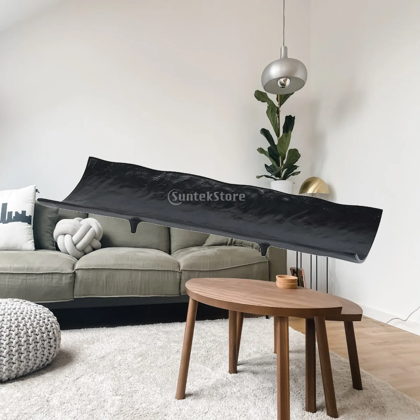 Distressed Finish Aluminum Serving Platter for Snacks and Fruit with Hand Textured Surface for Table Centerpiece