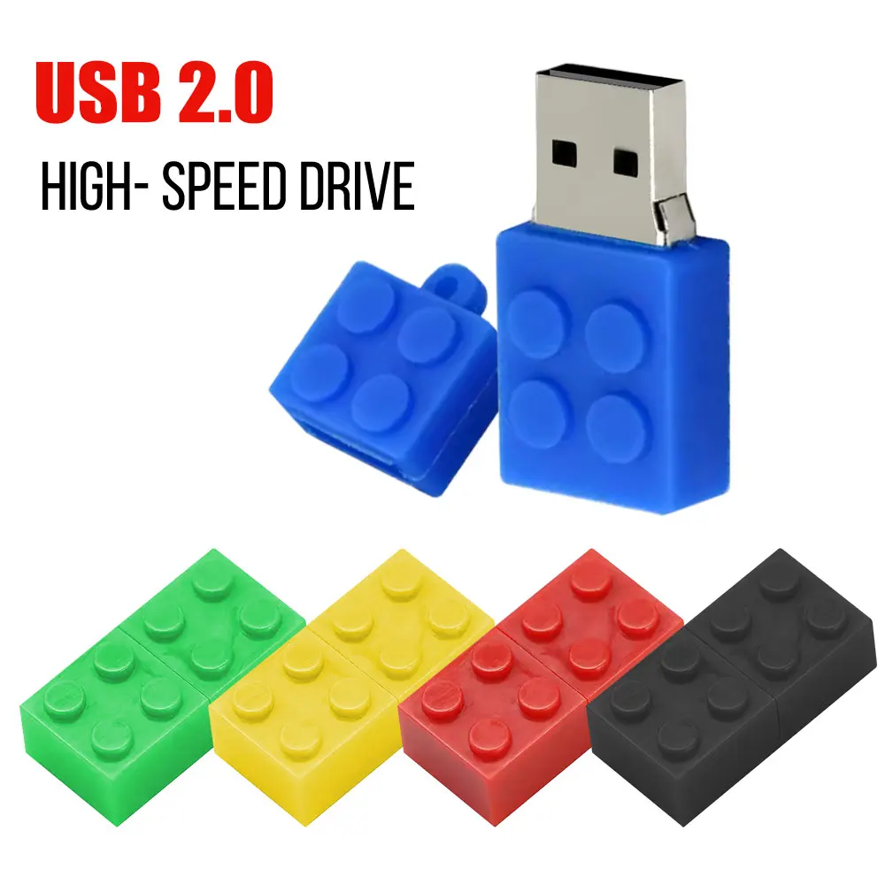 Pen Drive bloques de construcción USB Stick 8GB USB Flash Drive Cle Memoria USB 16GB 32GB 64GB 128GB niños juguete memoria Flash almacenamiento